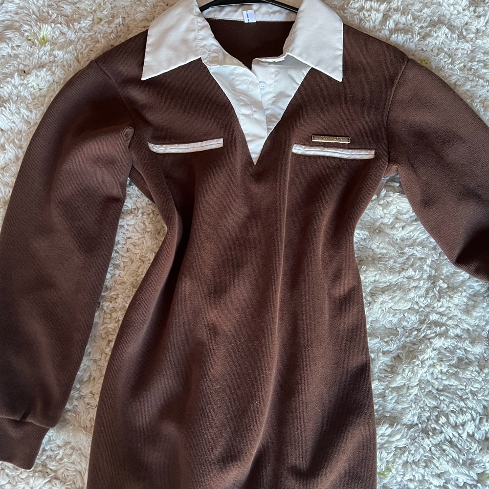 Brown longsleeve dress/top